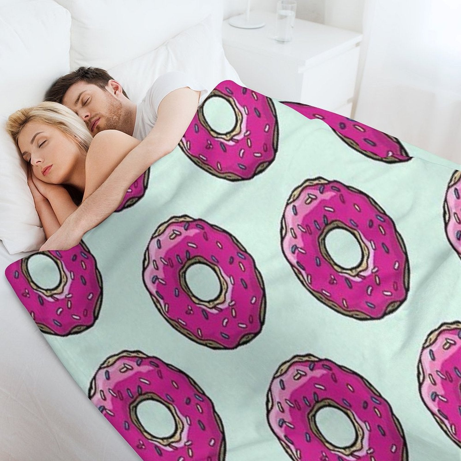 Classic Simpsons Donuts Premium Throw Blanket