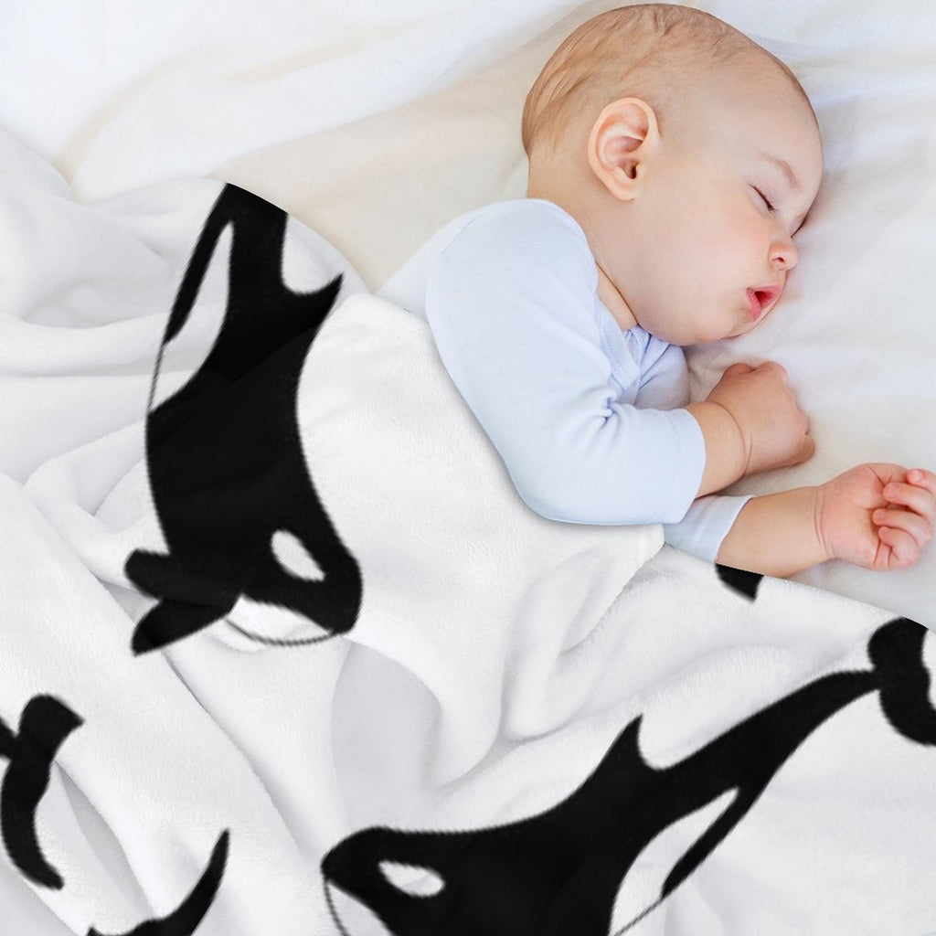 Orca Killer Whale Eco-conscious Throw Blanket