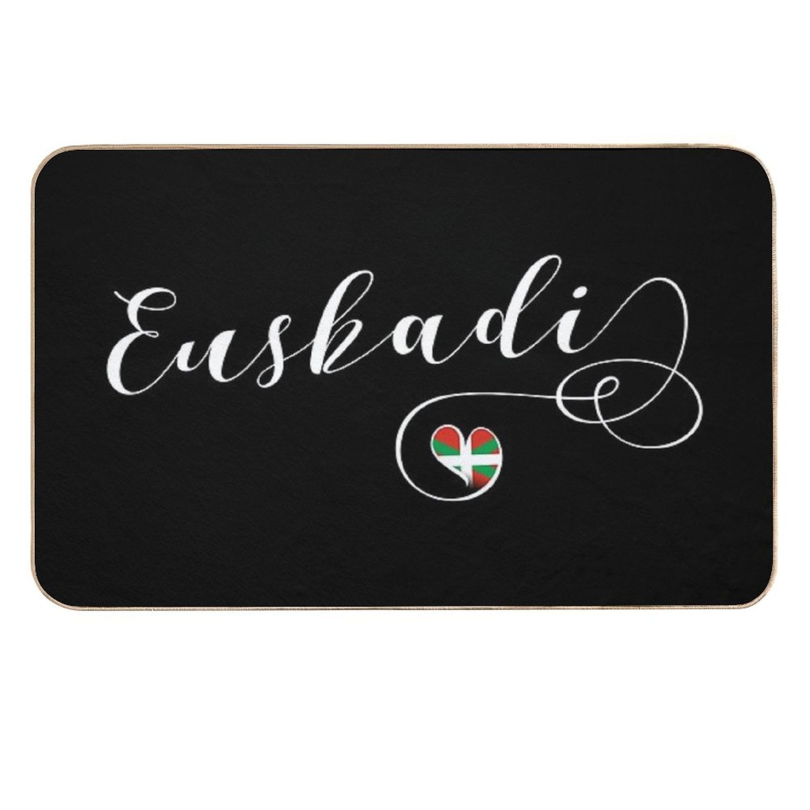 Euskadi, Basque Country, Heart, Flag  Toxin-Free Bath Mat
