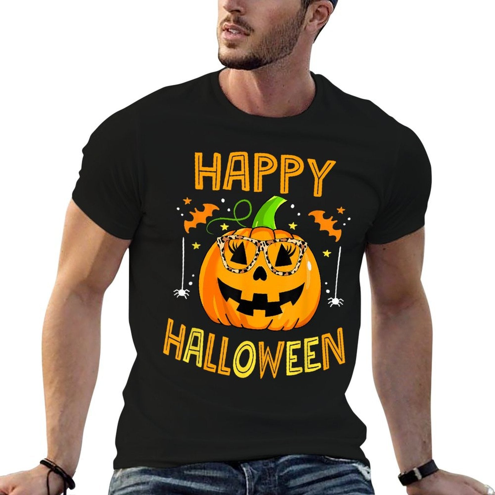 Trick Or Treat Halloween Funny Pumpkin Happy Halloween 2024  Oversized Silhouette T-Shirt