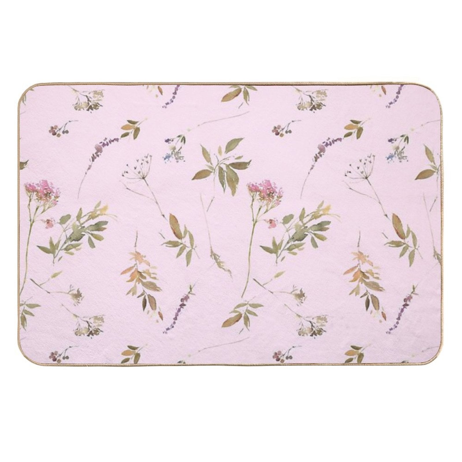 Letter R Field Flowers  Eco-Friendly Bath Mat