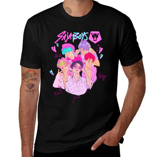 KPop Demon Hunters Saja Boys Heartthrob Officially Licensed  Polyester Blend T-Shirt