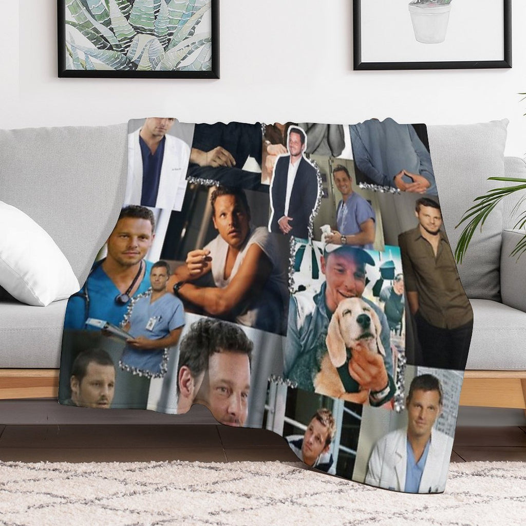 Alex Karev Collage Velvety-soft Throw Blanket