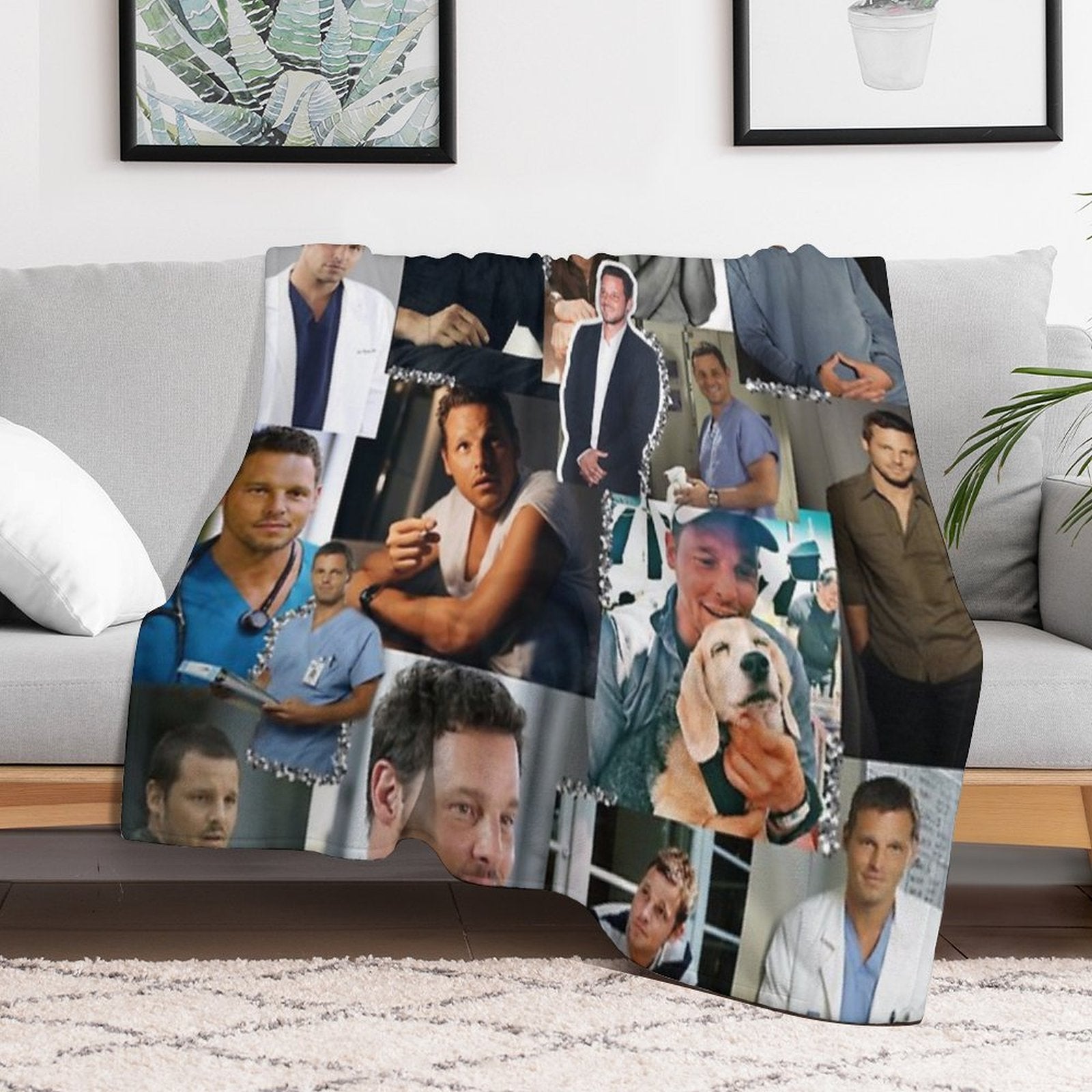 Alex Karev Collage Velvety-soft Throw Blanket
