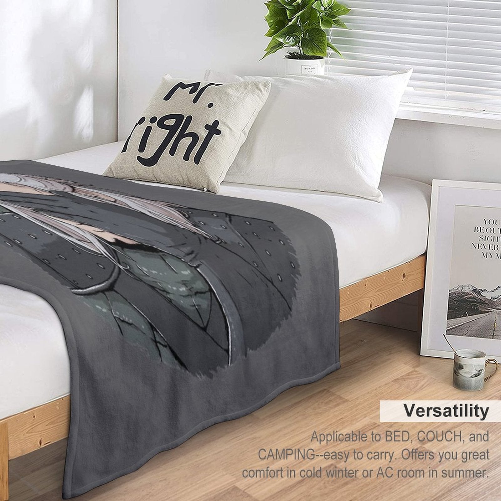 Geralt Face Palm Easy Care Throw Blanket