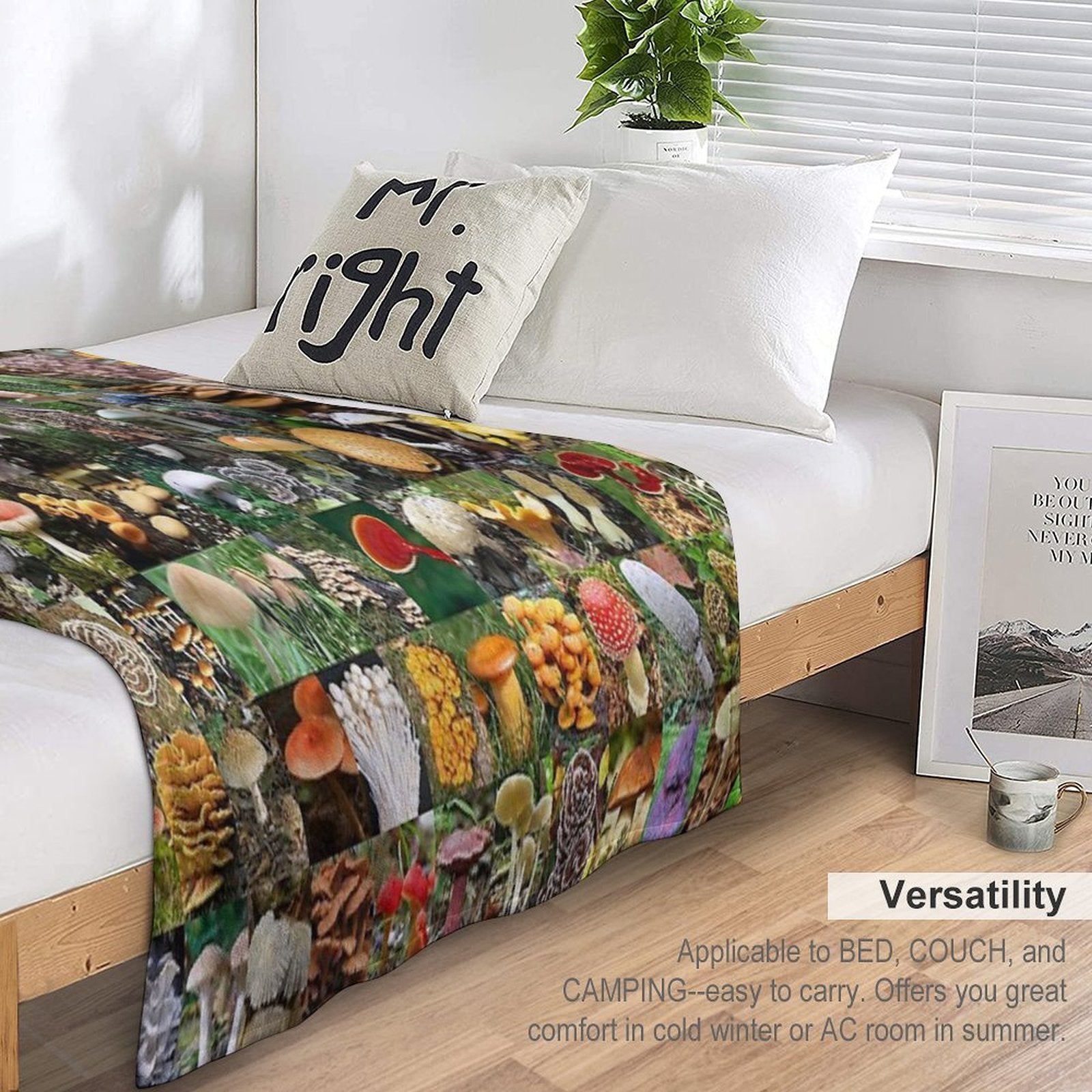 Mushrooms Premium Throw Blanket