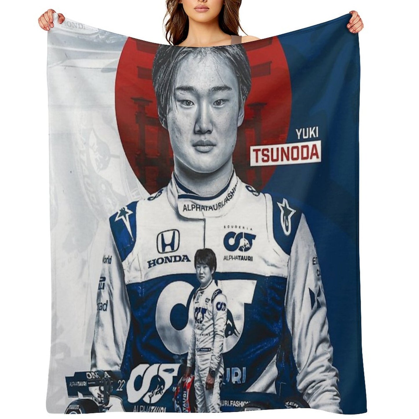 Yuki Tsunoda Sustainable Throw Blanket