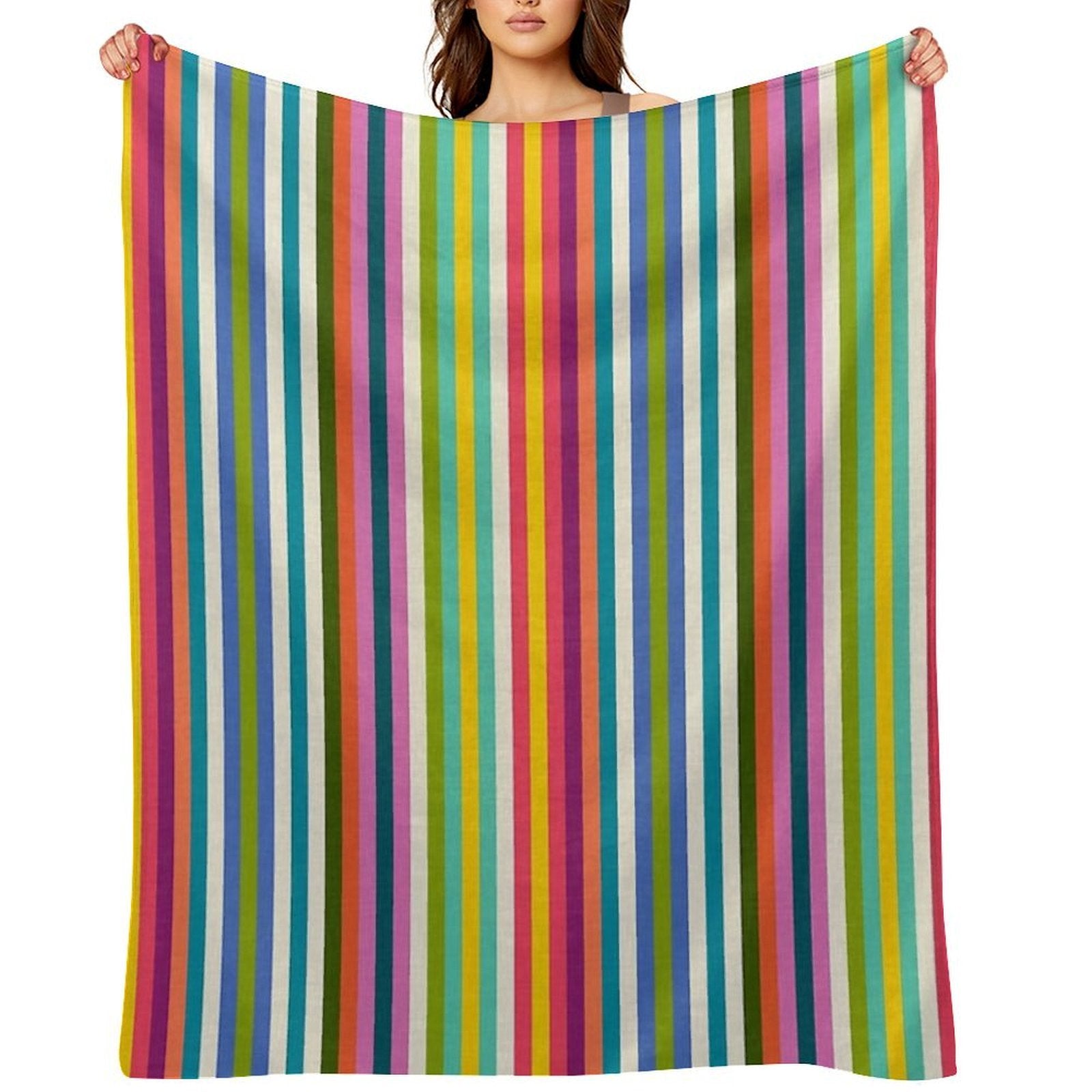 Stripe Pop 1 Eco-conscious Throw Blanket
