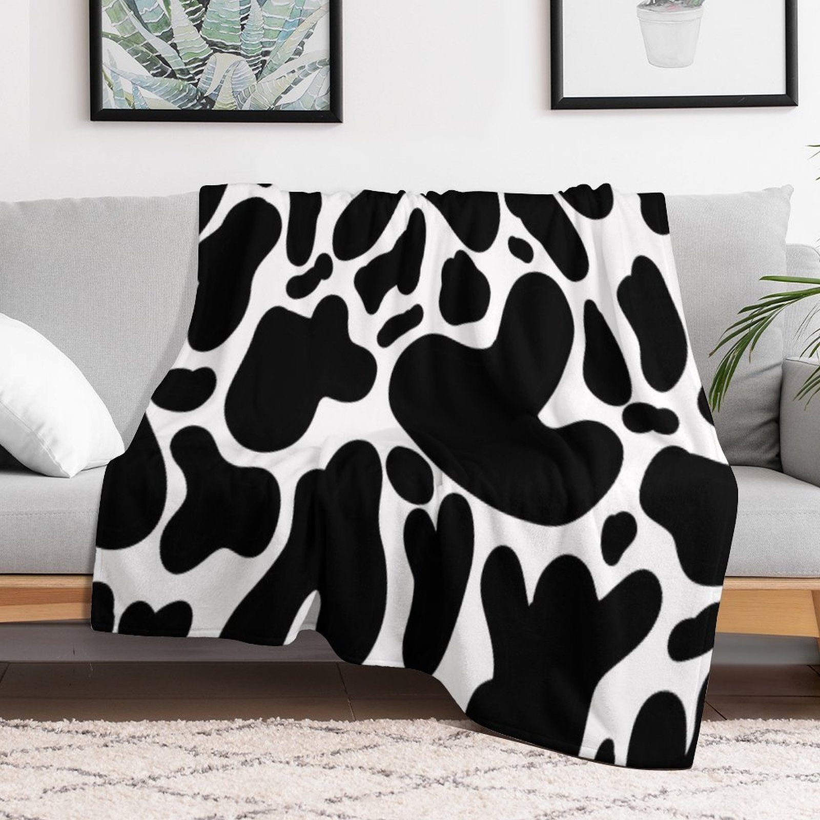 Cow Print Premium Throw Blanket