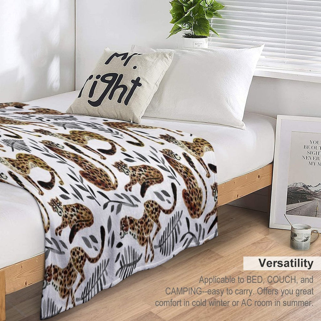 Cheetah Collection – Mocha & Black Palette Lightweight Throw Blanket