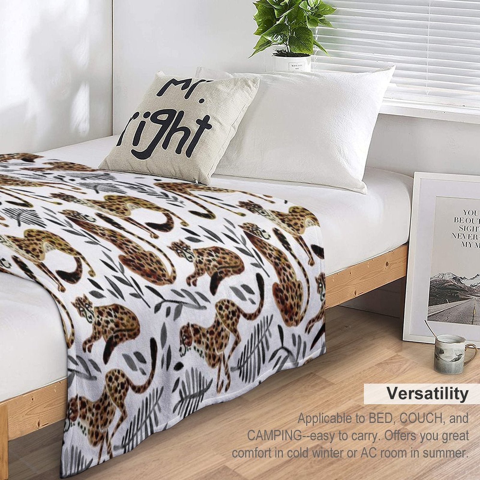 Cheetah Collection – Mocha & Black Palette Lightweight Throw Blanket