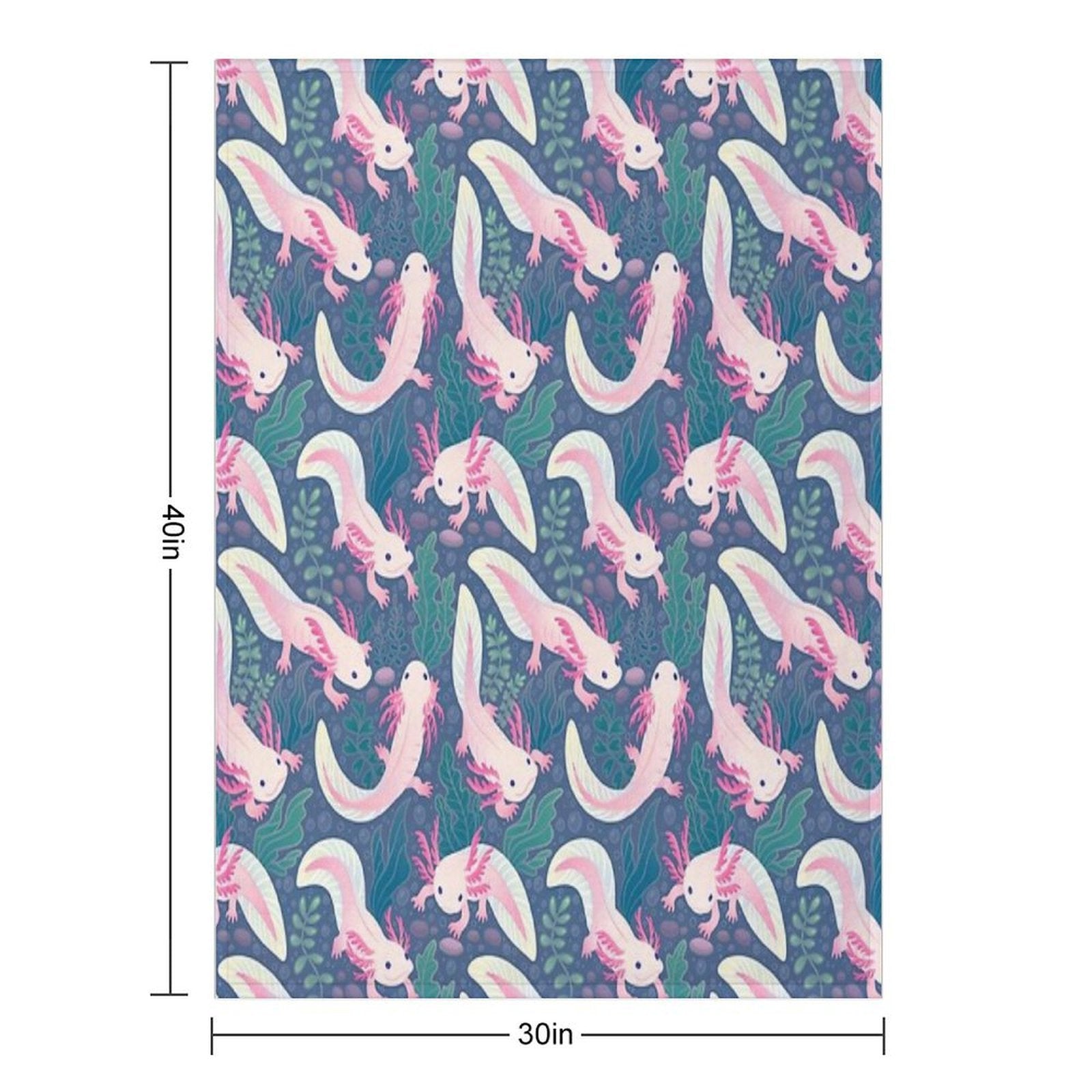 Axolotls Machine-washable Throw Blanket