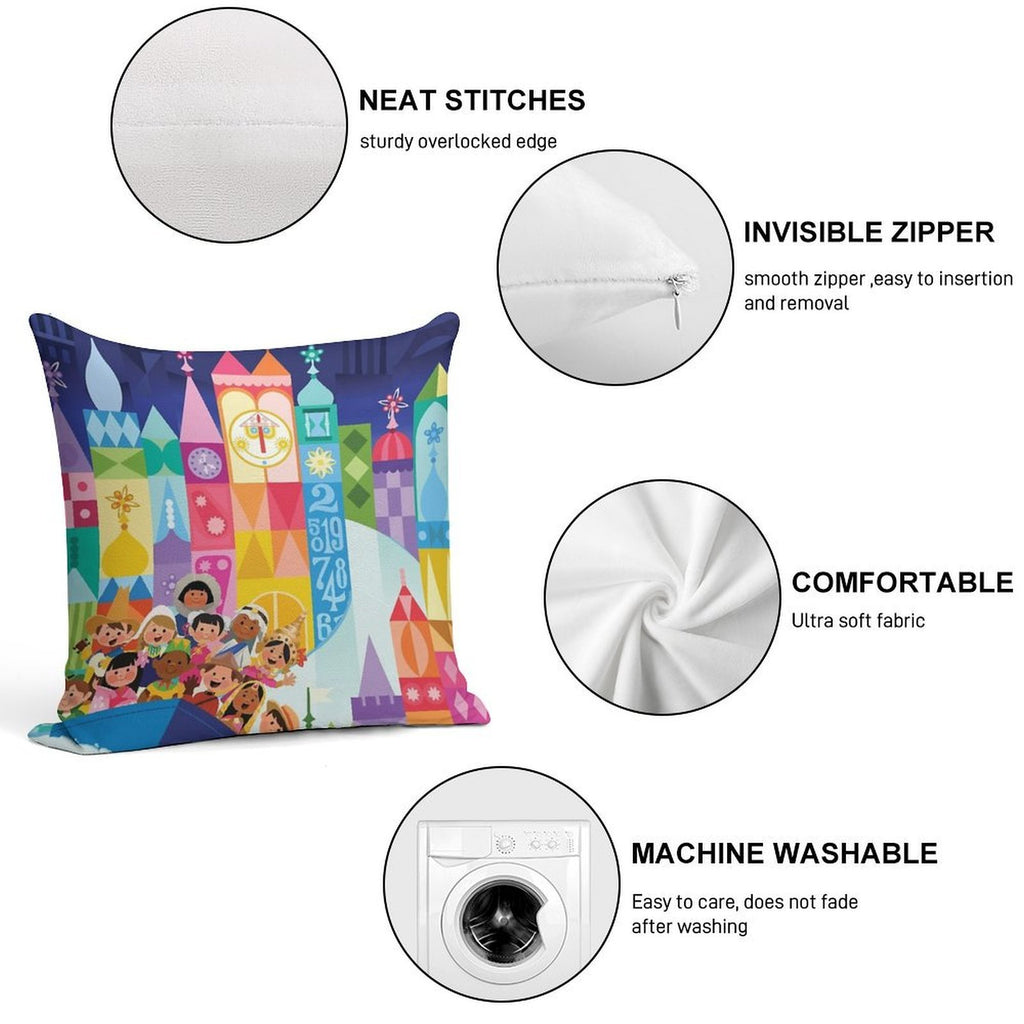 Small World Fantasyland Soft Style Accent Throw Pillow