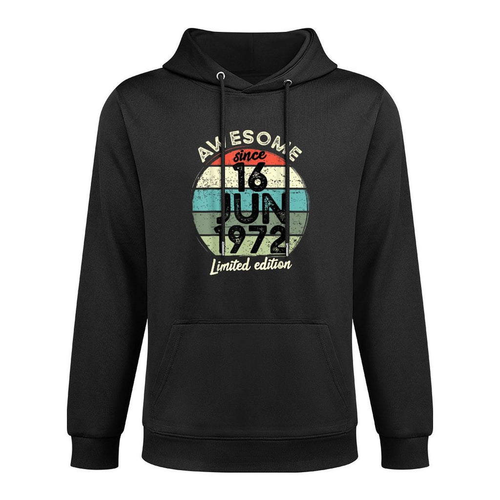 50 Year Old Birthday 16 June 1972 50th Birthday Kangaroo Pocket Hoodie
