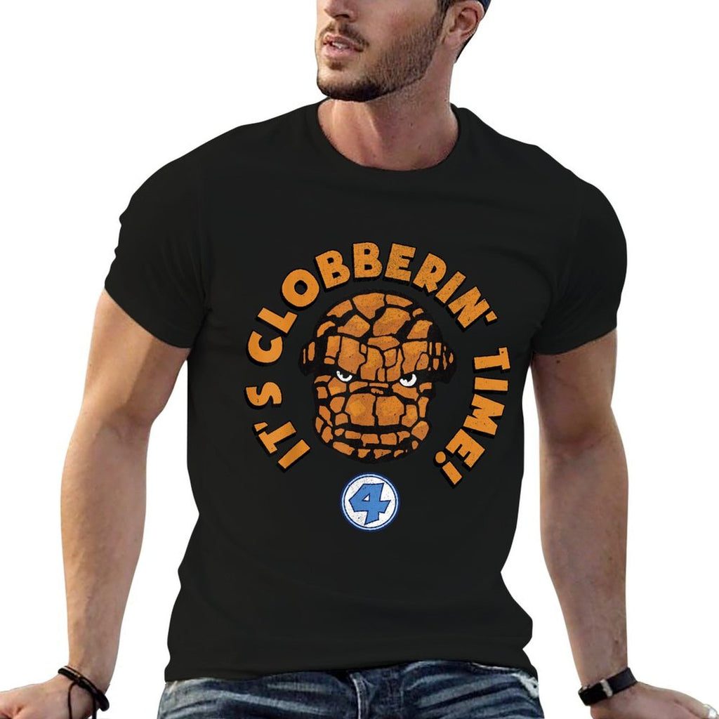 Marvel Fantastic Four The Thing Clobberin Time Big Face  Odor-resistant T-Shirt