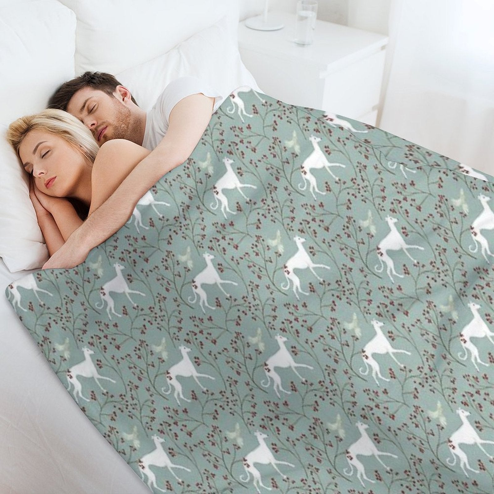 A Greyhound And His Bird Friend Machine-washable Throw Blanket