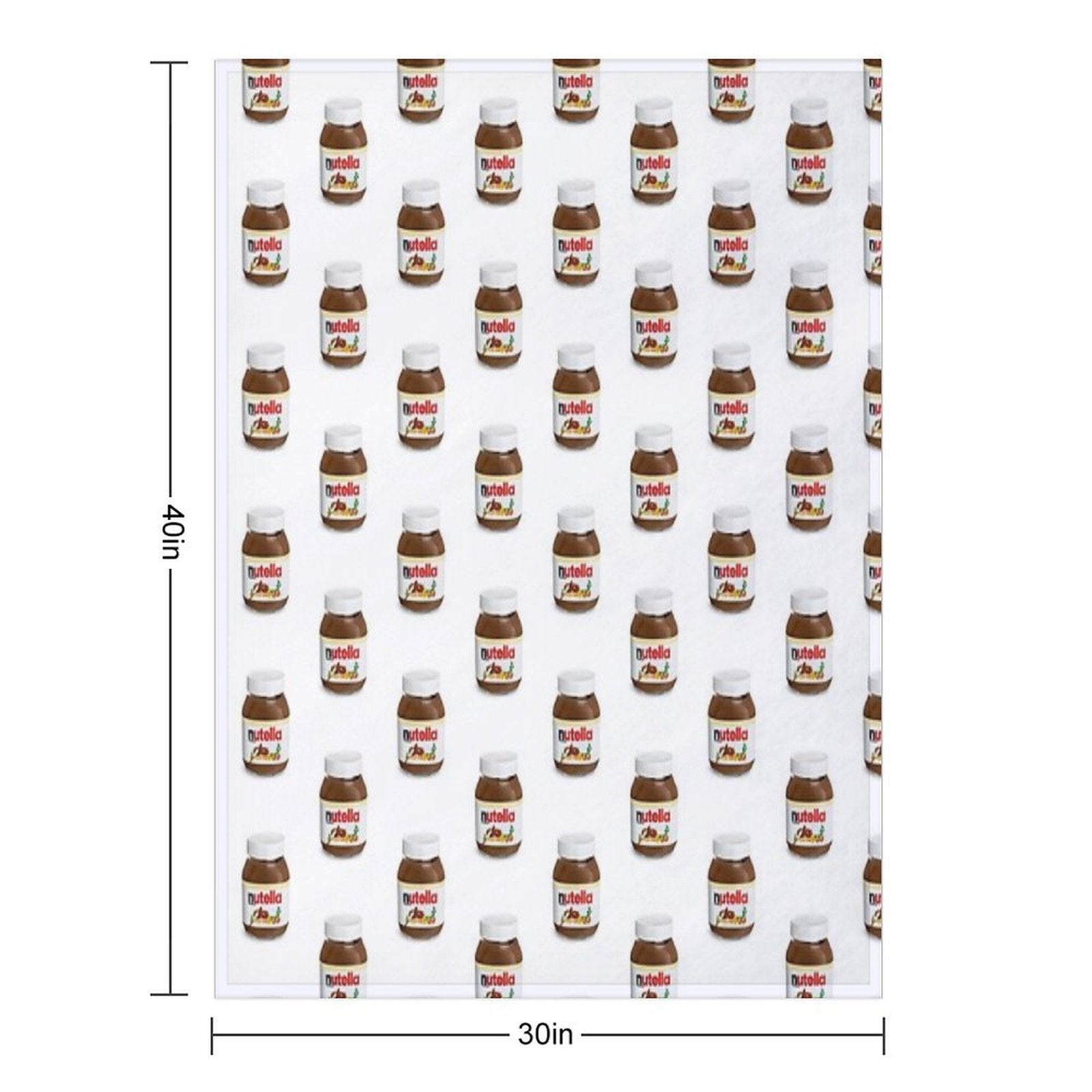 Real Nutella Easy Care Throw Blanket