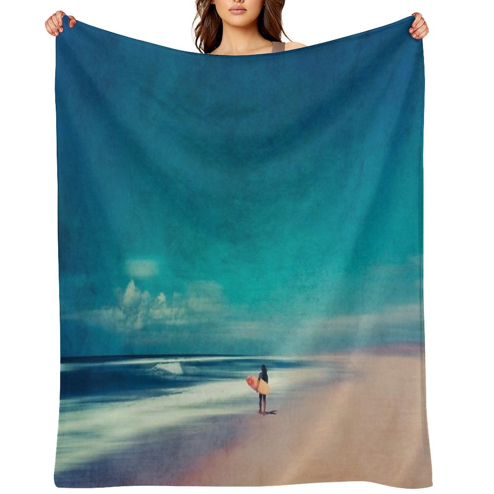 Summer Days - Going Surfing Durable Throw Blanket