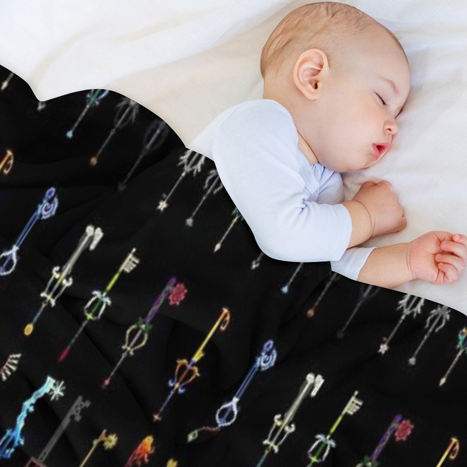 Kingdom Hearts - Keyblades Travel-friendly Throw Blanket