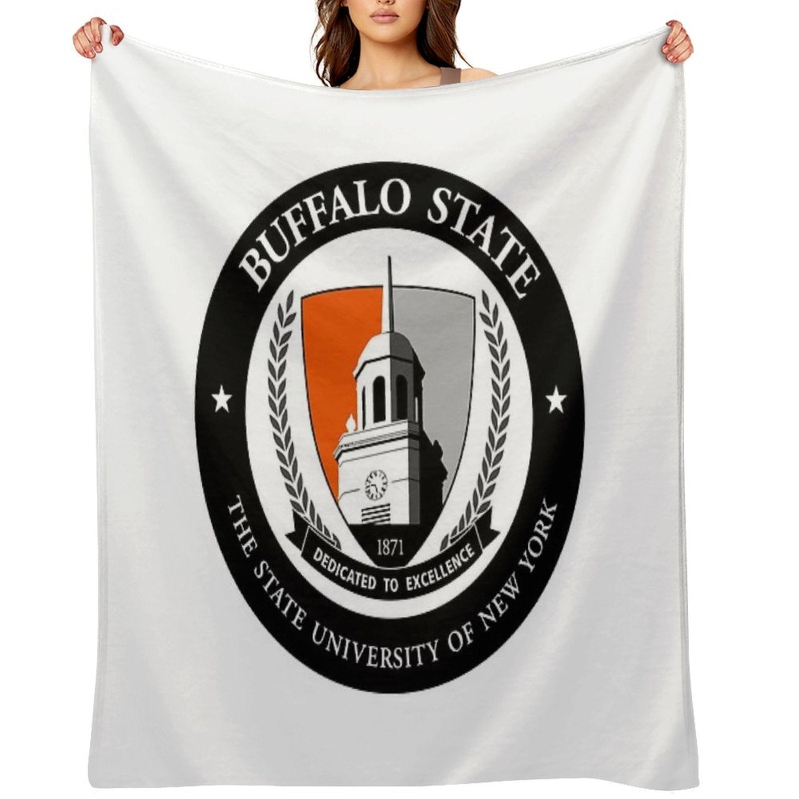 SUNY Buffalo St. College Easy Care Throw Blanket