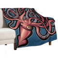 Red Giant Squid Architeuthis Gift-ready Throw Blanket