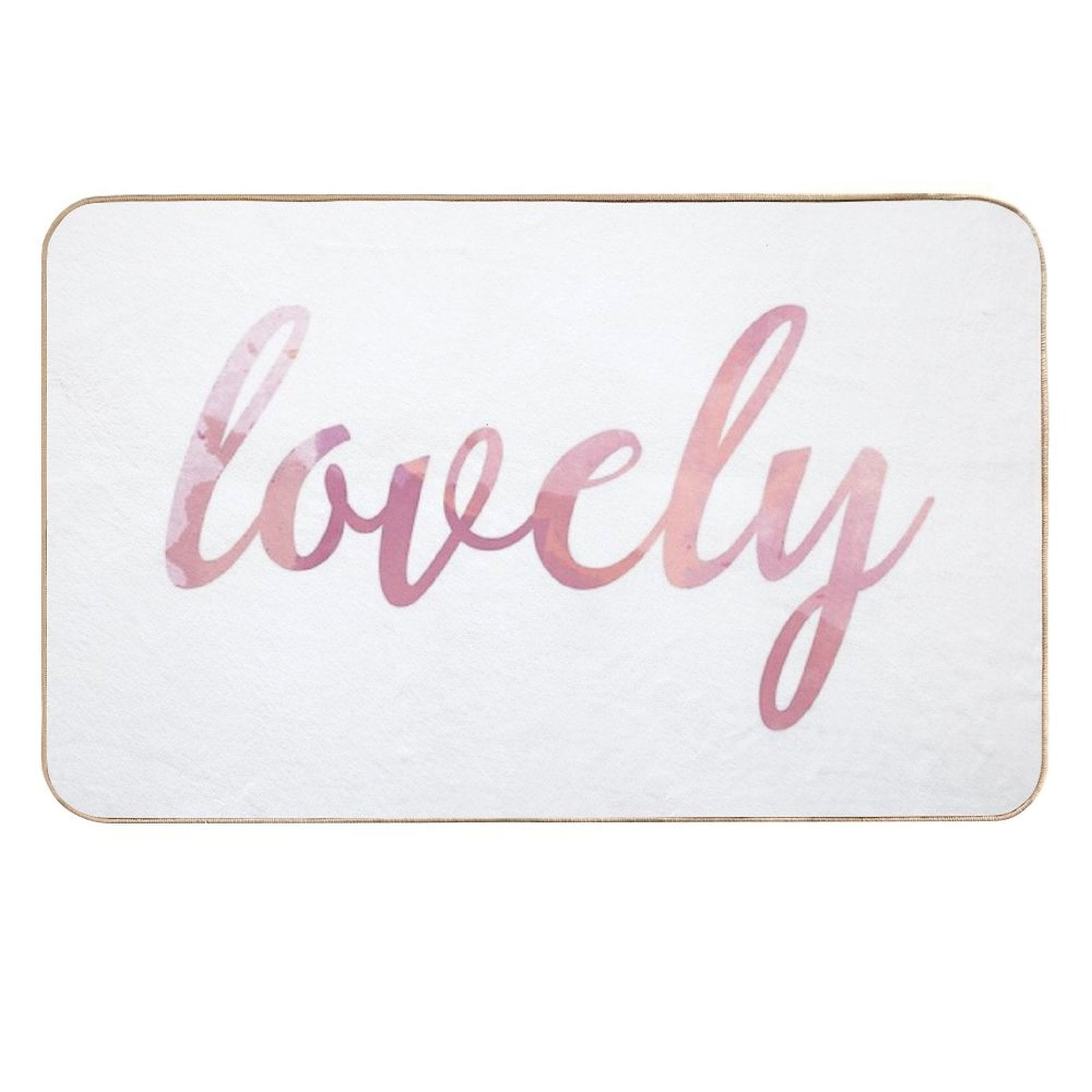 Lovely in Pink Watercolor  Eco-Friendly Bath Mat