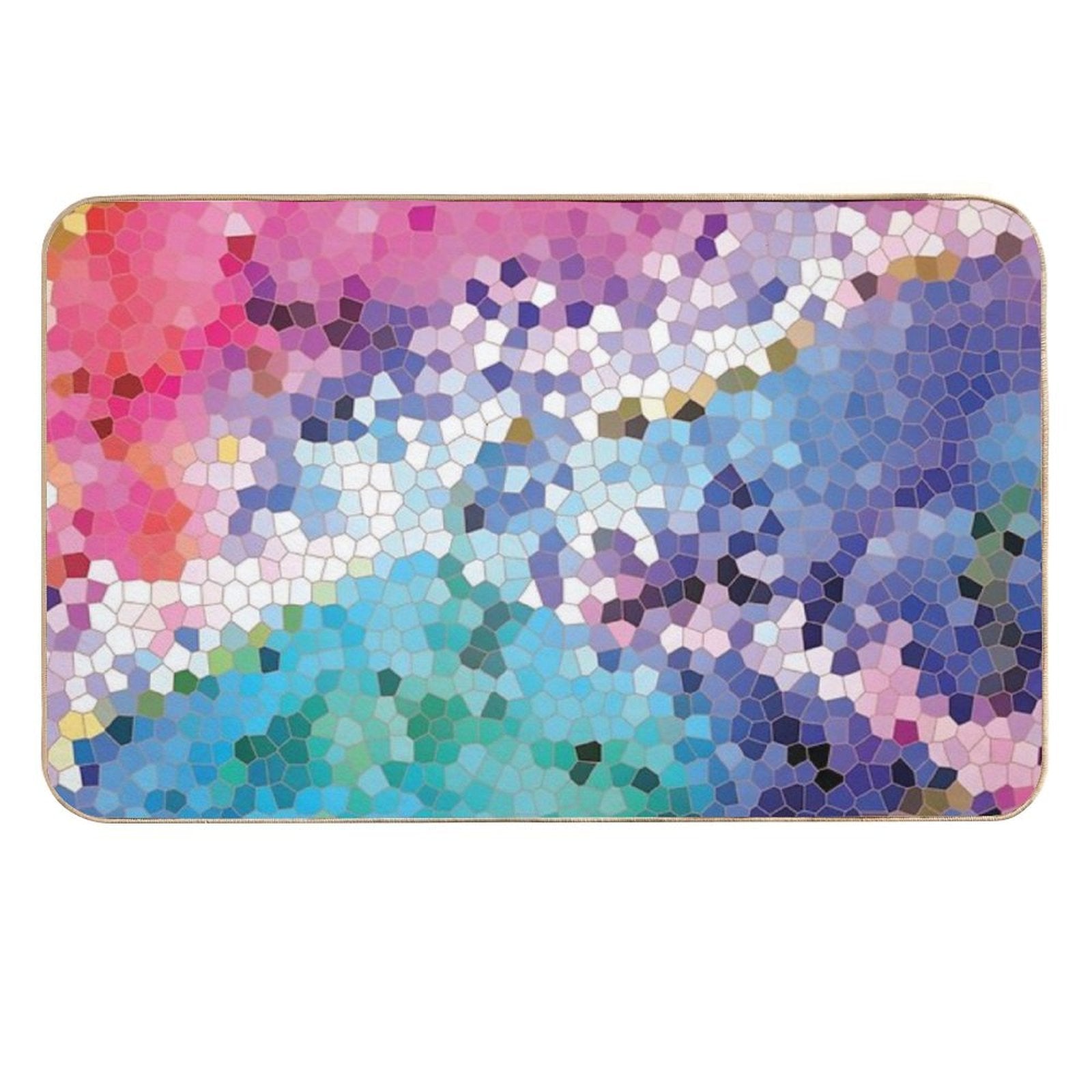 Pink Terrazzo Pattern  Fade-Resistant Bath Mat
