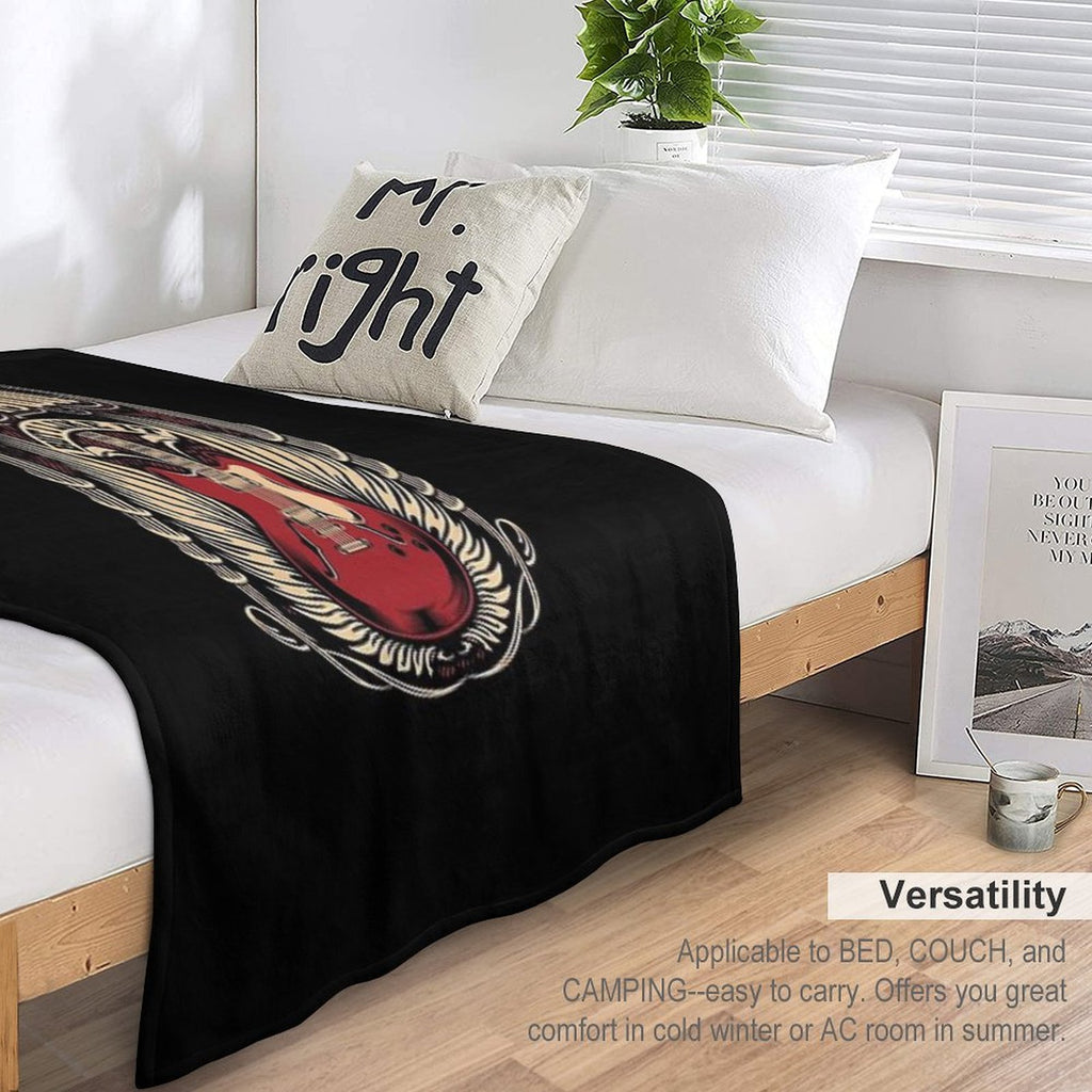 Guitar The Stones Eco-conscious Throw Blanket