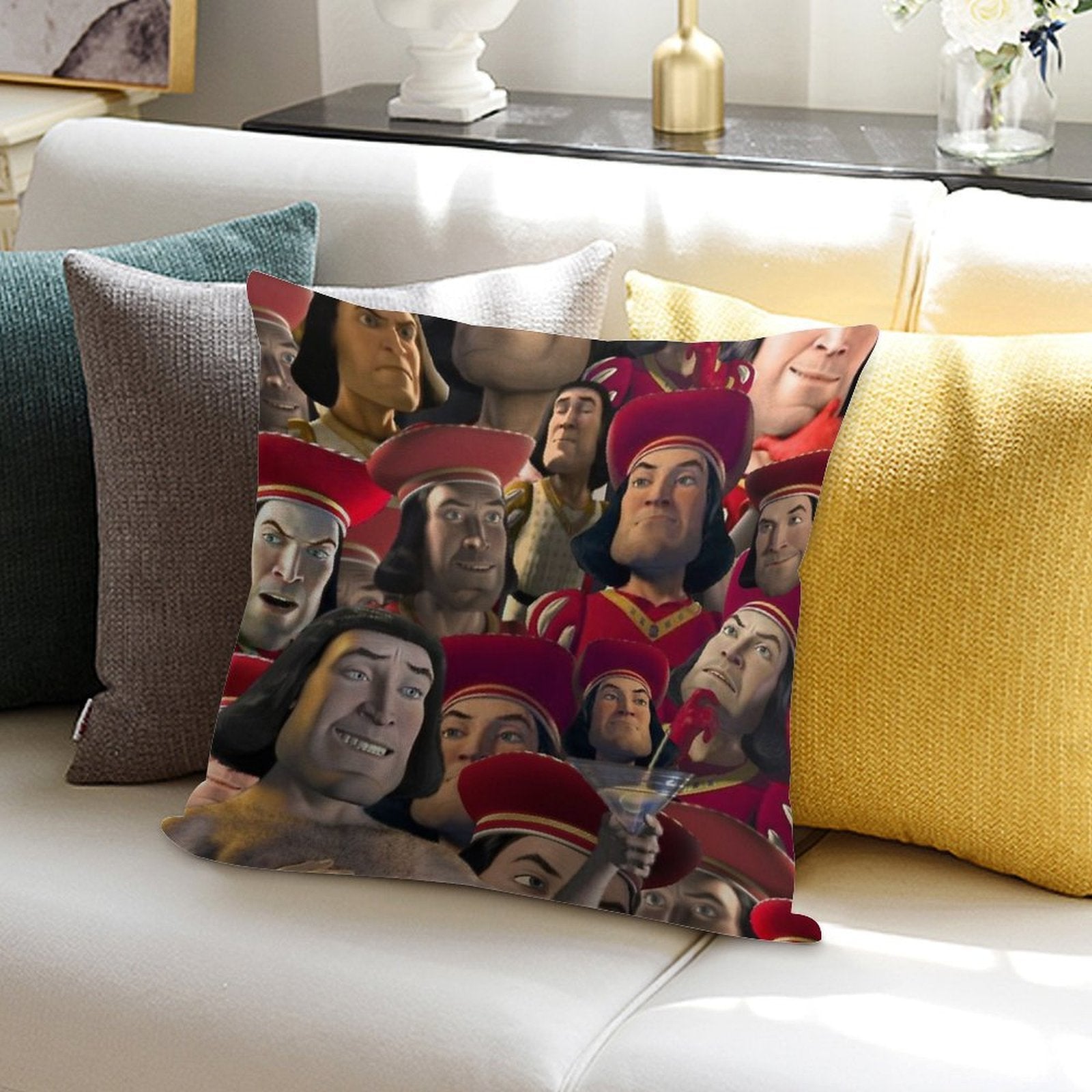 Lord Farquaad Soft Skin-Friendly Throw Pillow