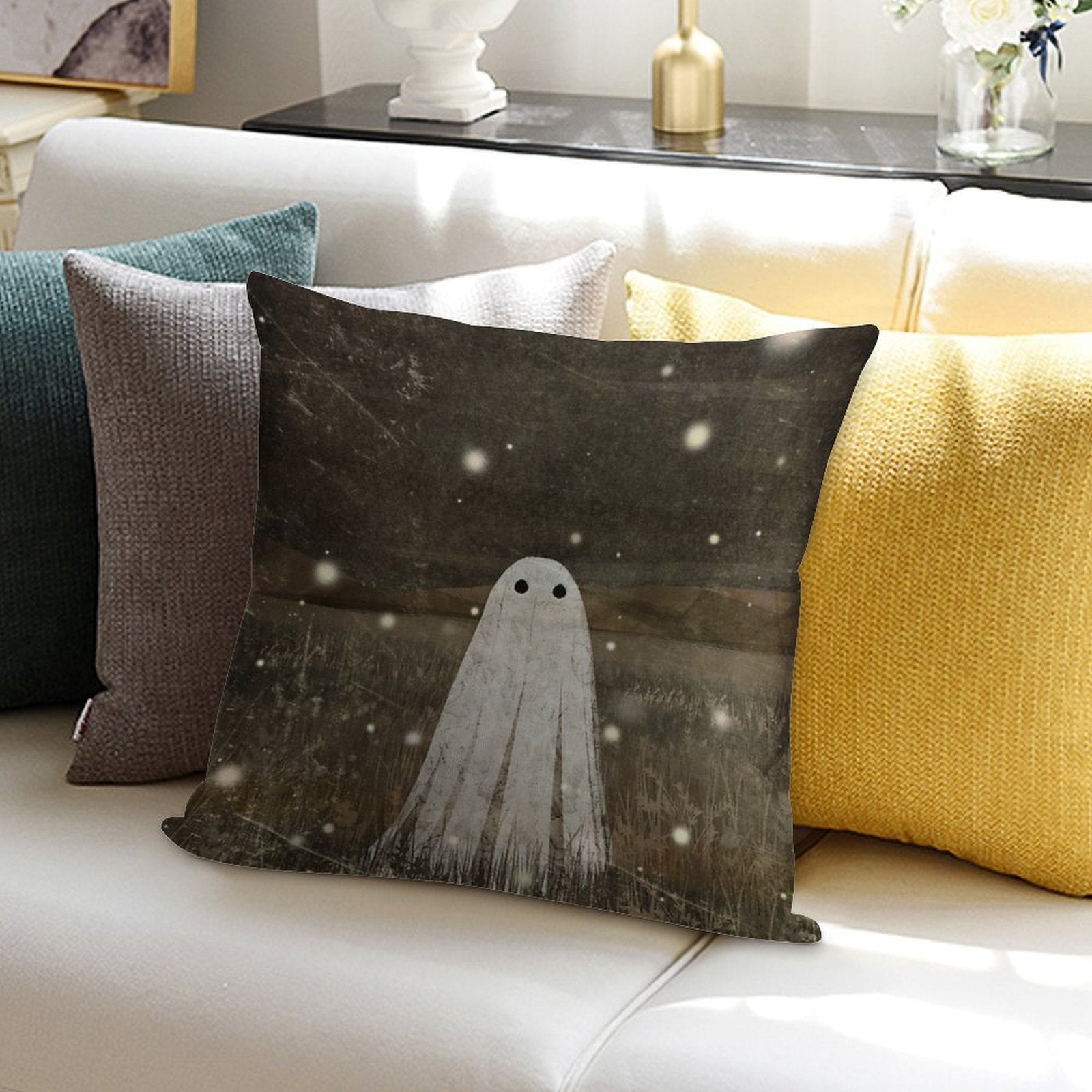 Fireflies Soft Shrink-Resistant Throw Pillow