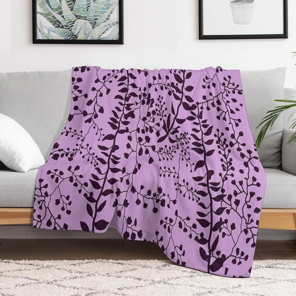Bella Swan Lavender Freesia Sustainable Throw Blanket