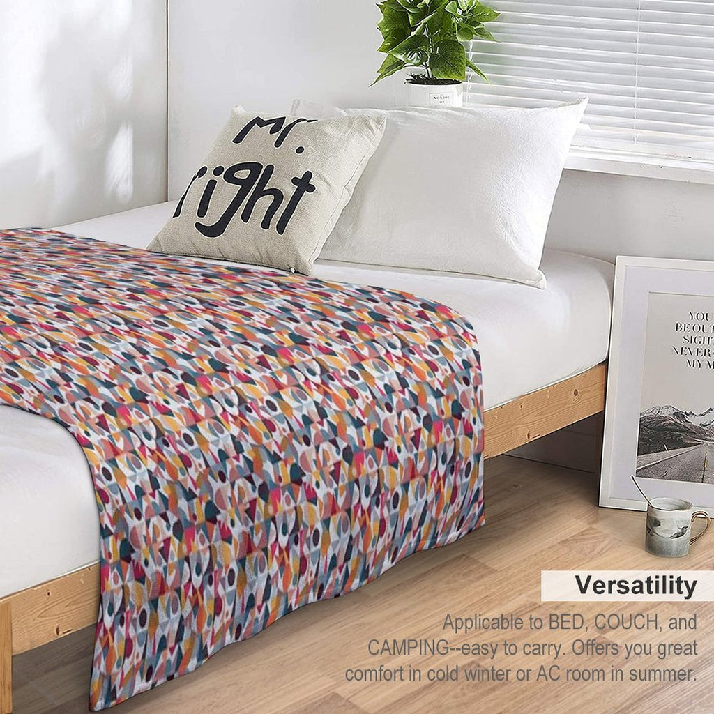 Abstract Quilt All-season Throw Blanket