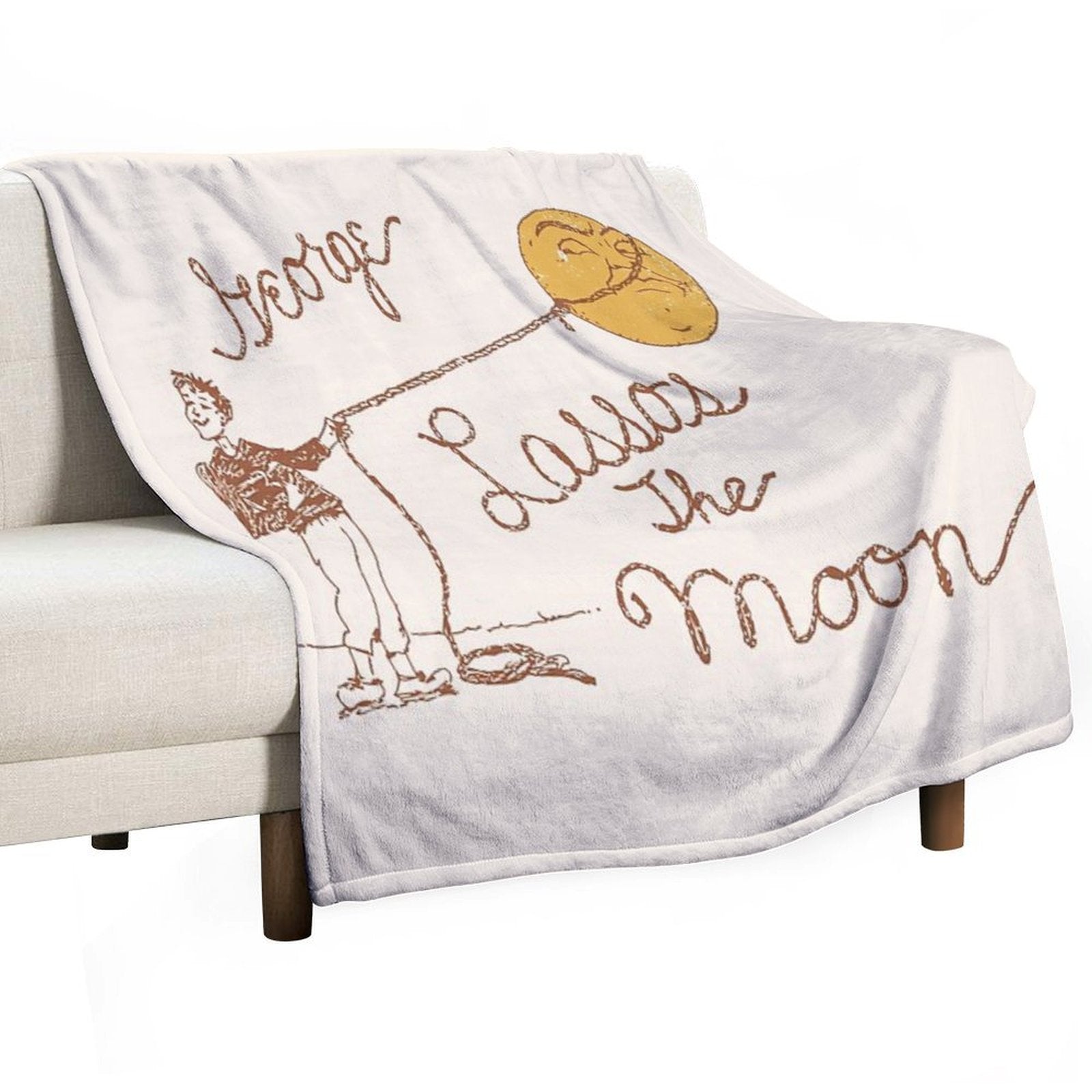 George Lassos The Moon Compact Throw Blanket