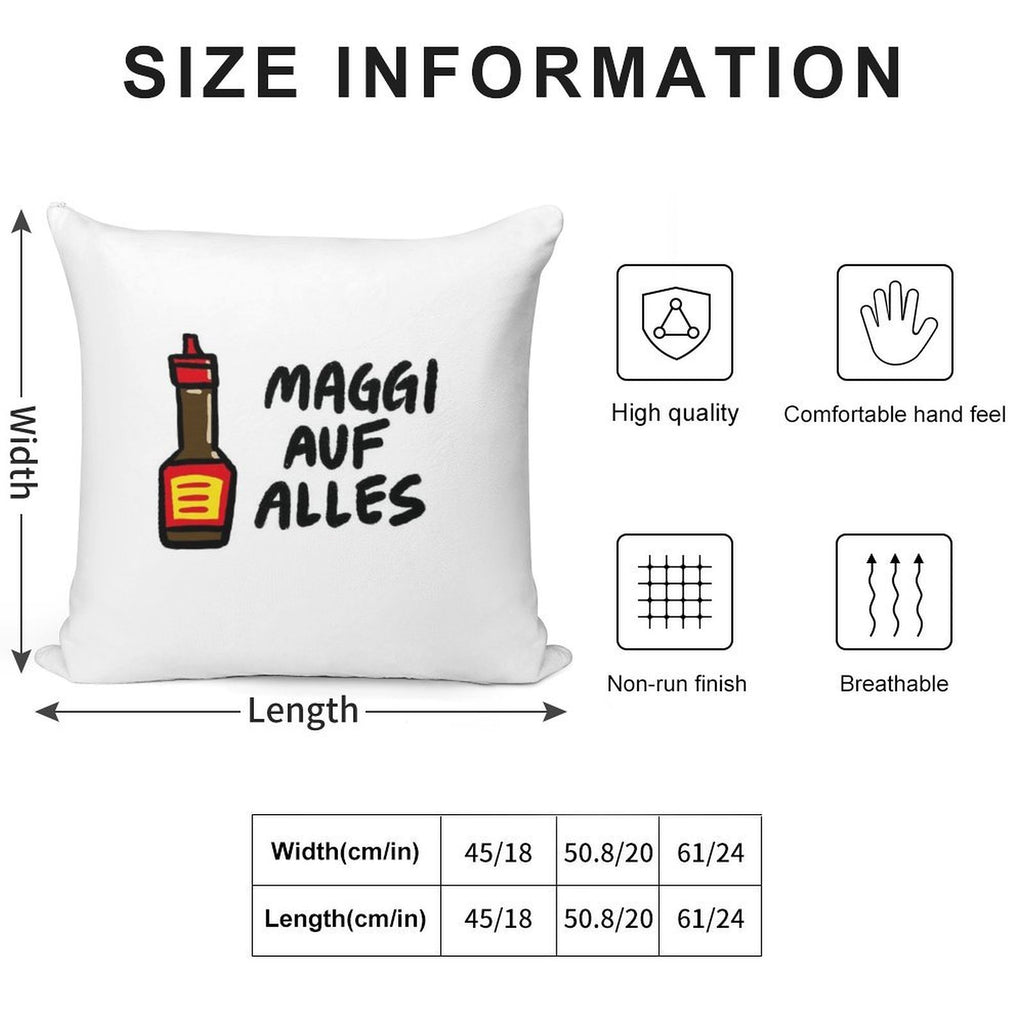 Maggi Auf Alles (Deutsch) Soft Bedroom Essential Throw Pillow