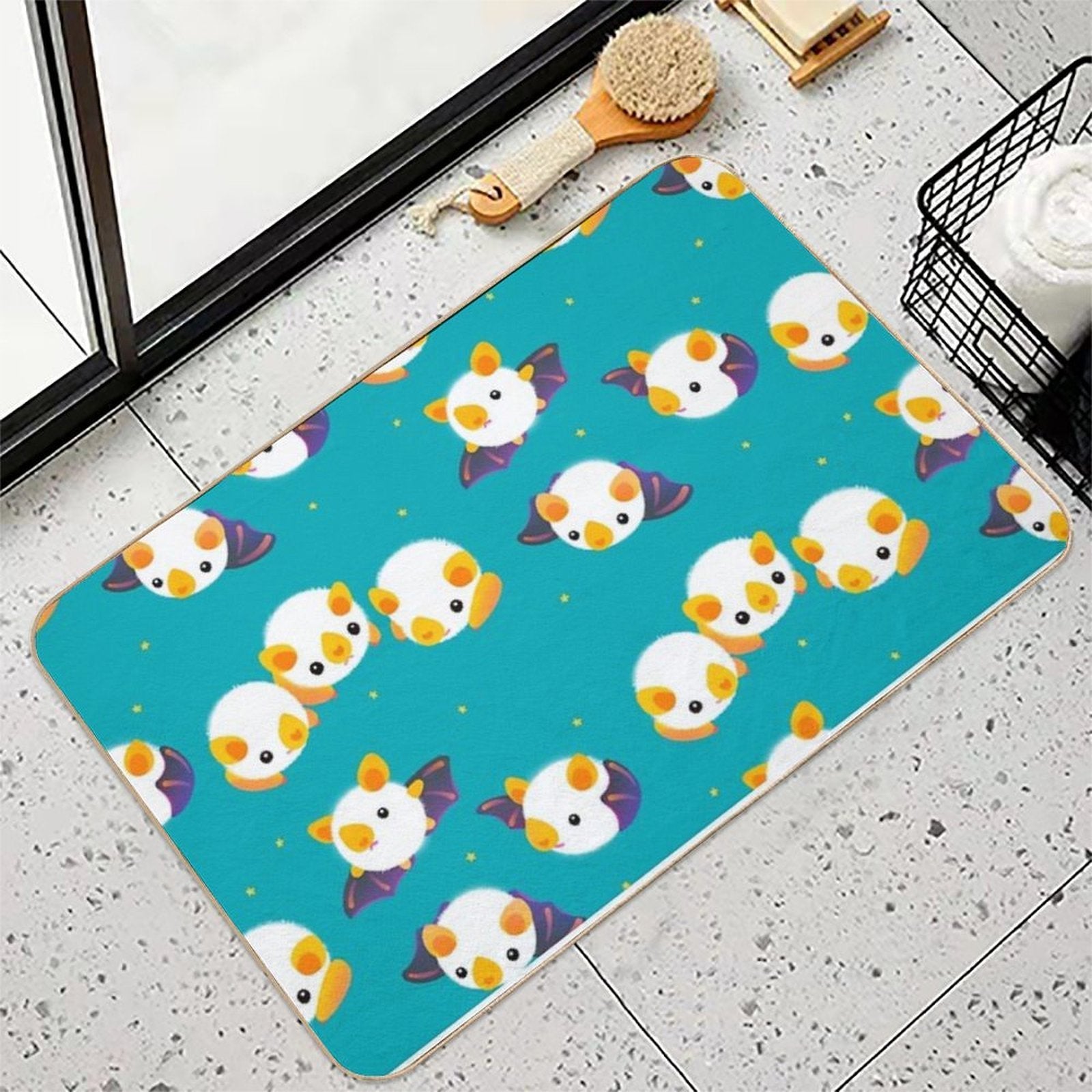 Honduran White Bat (Flying Mochi)  Absorbent Bath Mat