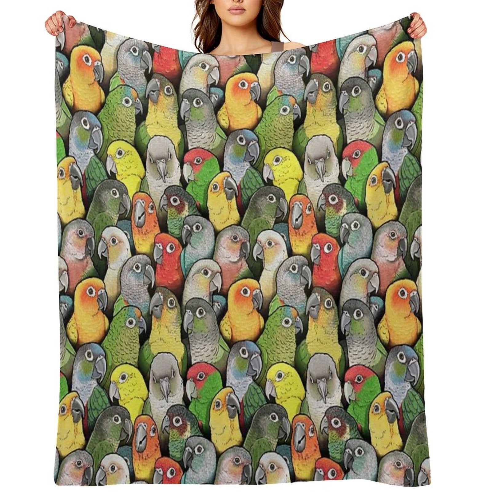 Colour of Conures Eco-conscious Throw Blanket