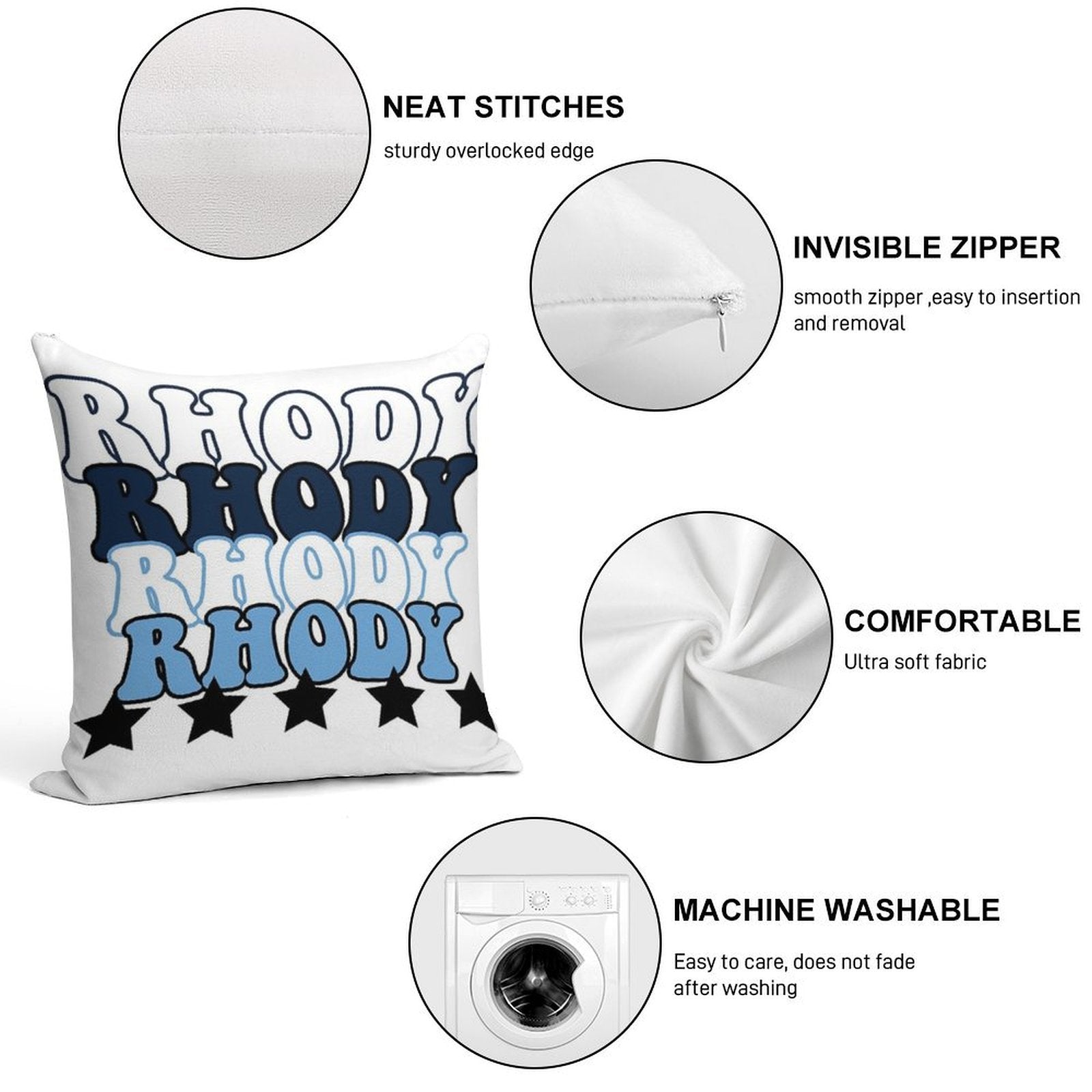 University of Rhode Island Pride Soft Anti-Pilling Throw Pillow