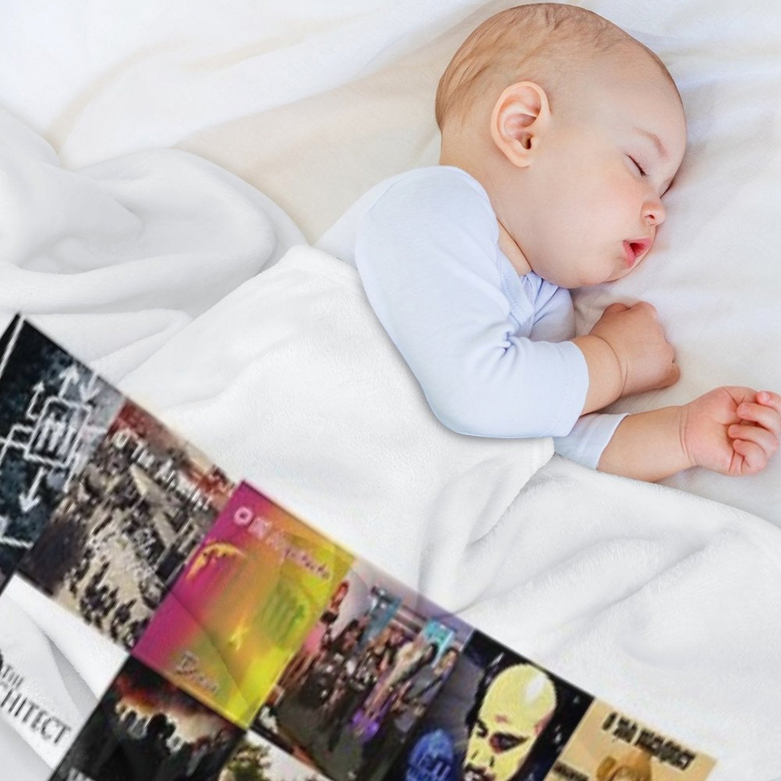 I Am Music Collage Wrinkle-free Throw Blanket