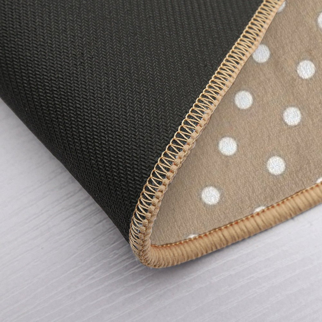 Polka Dot,dots,circles,nude,beige Background  Toxin-Free Bath Mat