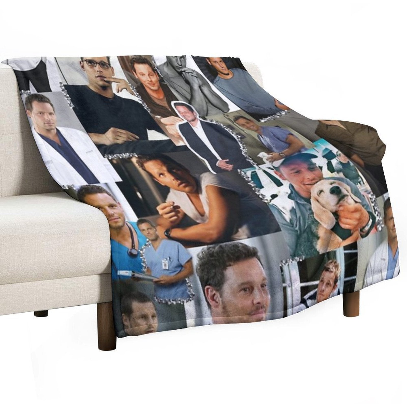 Alex Karev Collage Velvety-soft Throw Blanket