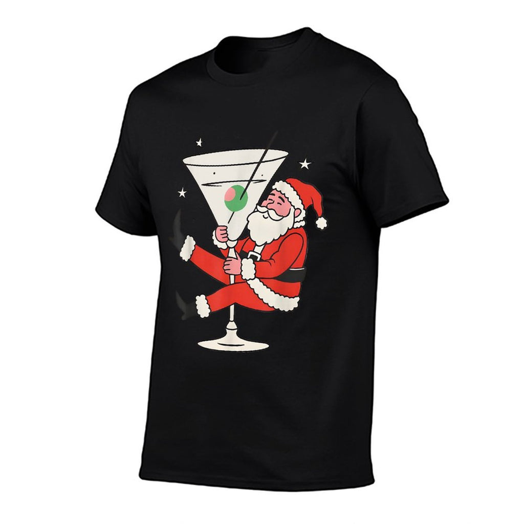 Xmas Holiday Party Drinking Funny Santa Martini Christmas  Quick-drying T-Shirt
