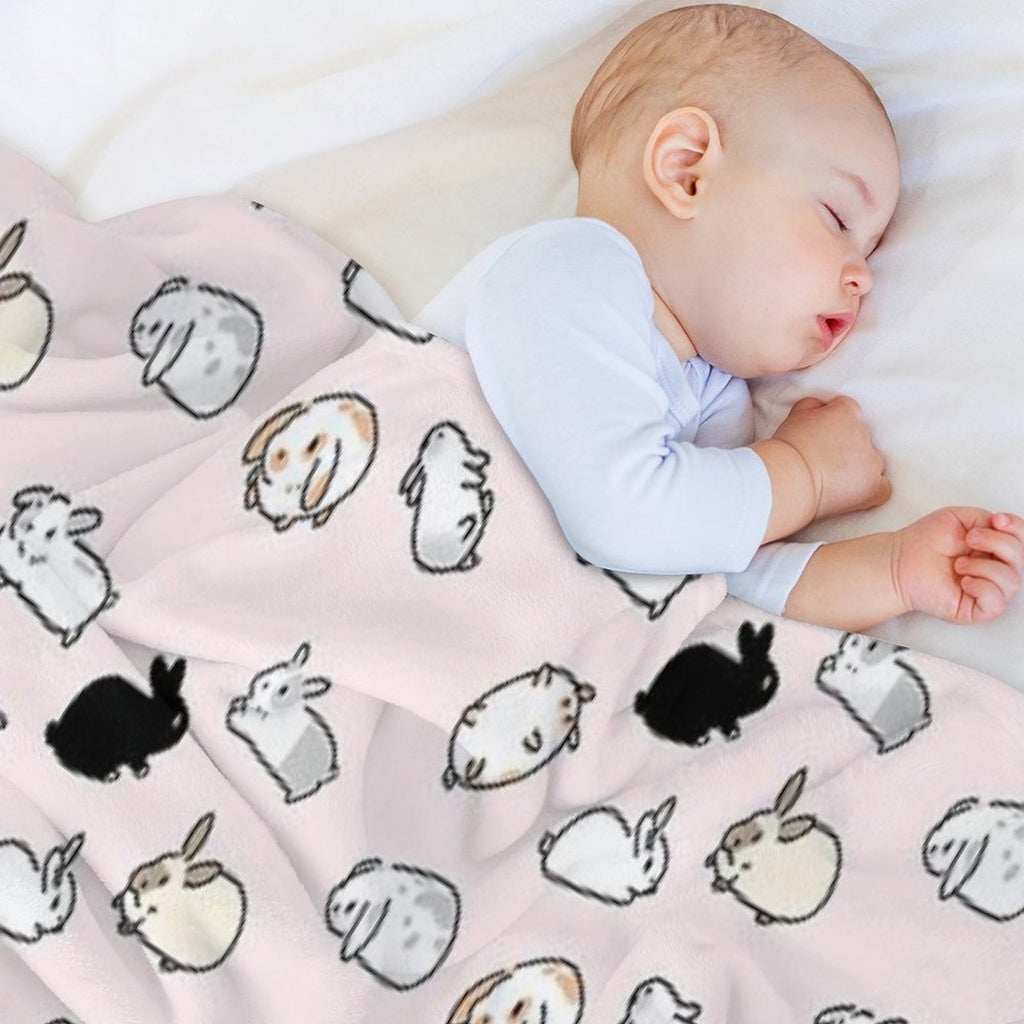 Bunny Rabbits Easy Care Throw Blanket
