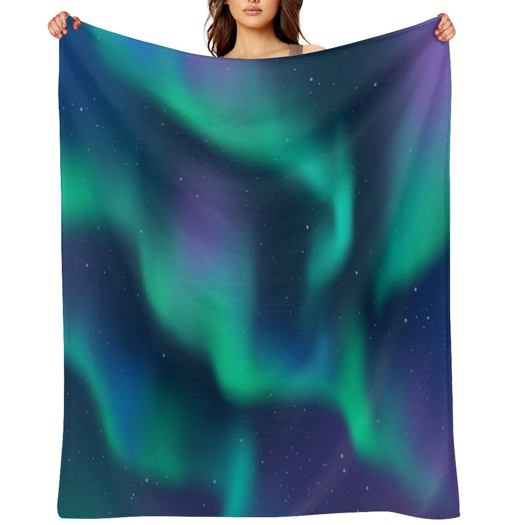 Aurora Borealis Northern Lights Machine-washable Throw Blanket