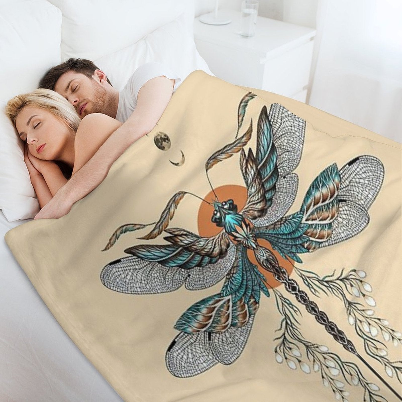 Dragon Fly Tattoo Travel-friendly Throw Blanket