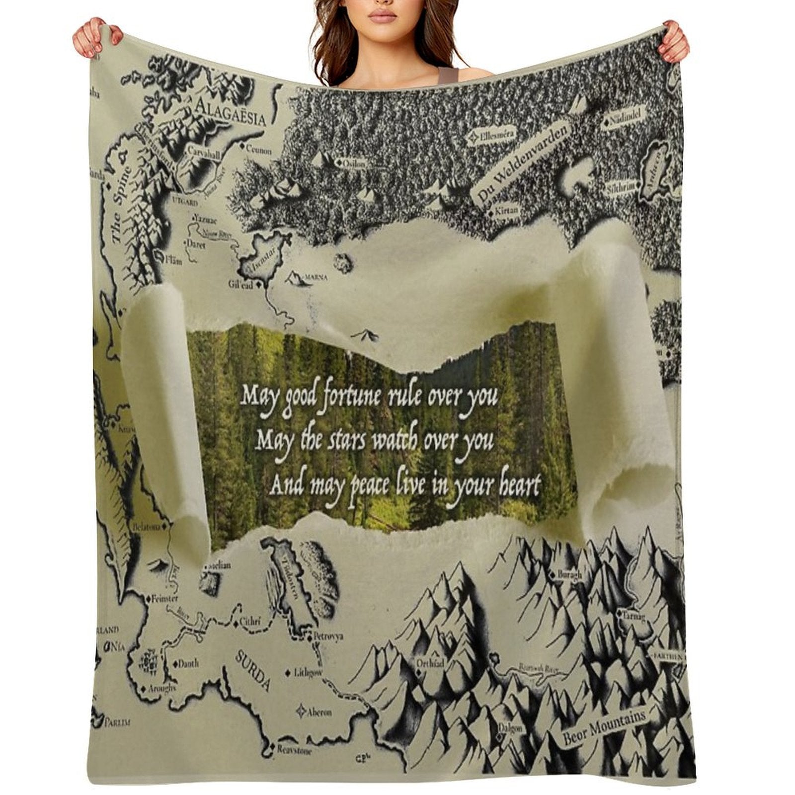 Eragon Elvish Greeting Quick-dry Throw Blanket
