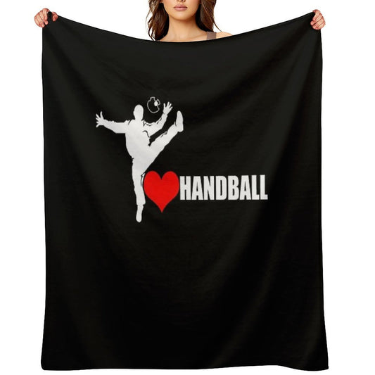 I Love Handball  Handballer Love Goalie Handball Lover Gift-ready Throw Blanket