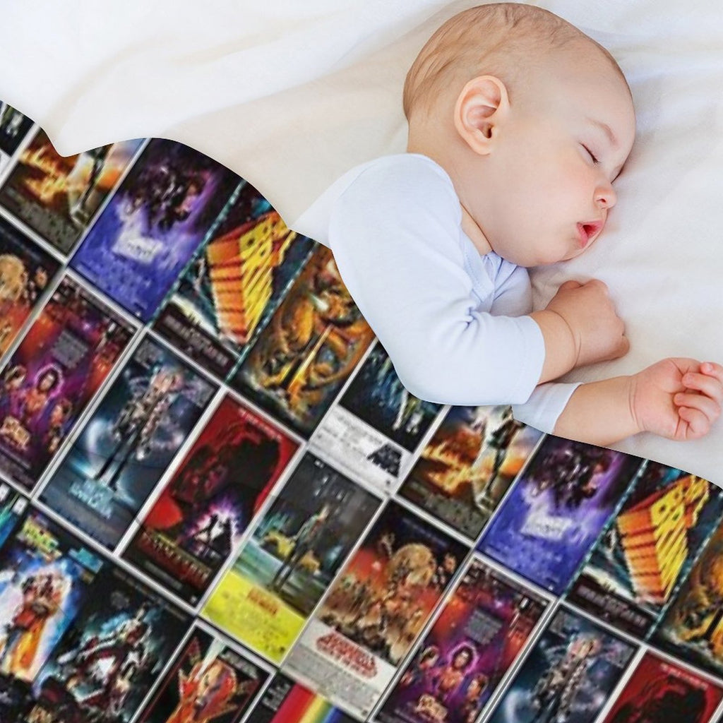 25 Iconic Movies, Movie Poster Collage , Man Cave Poster, Movie Lover Gift Compact Throw Blanket