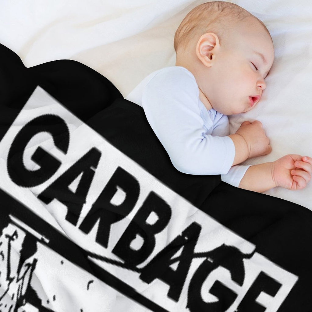 Garbage Band Painting Black And White Four Member Plush Throw Blanket