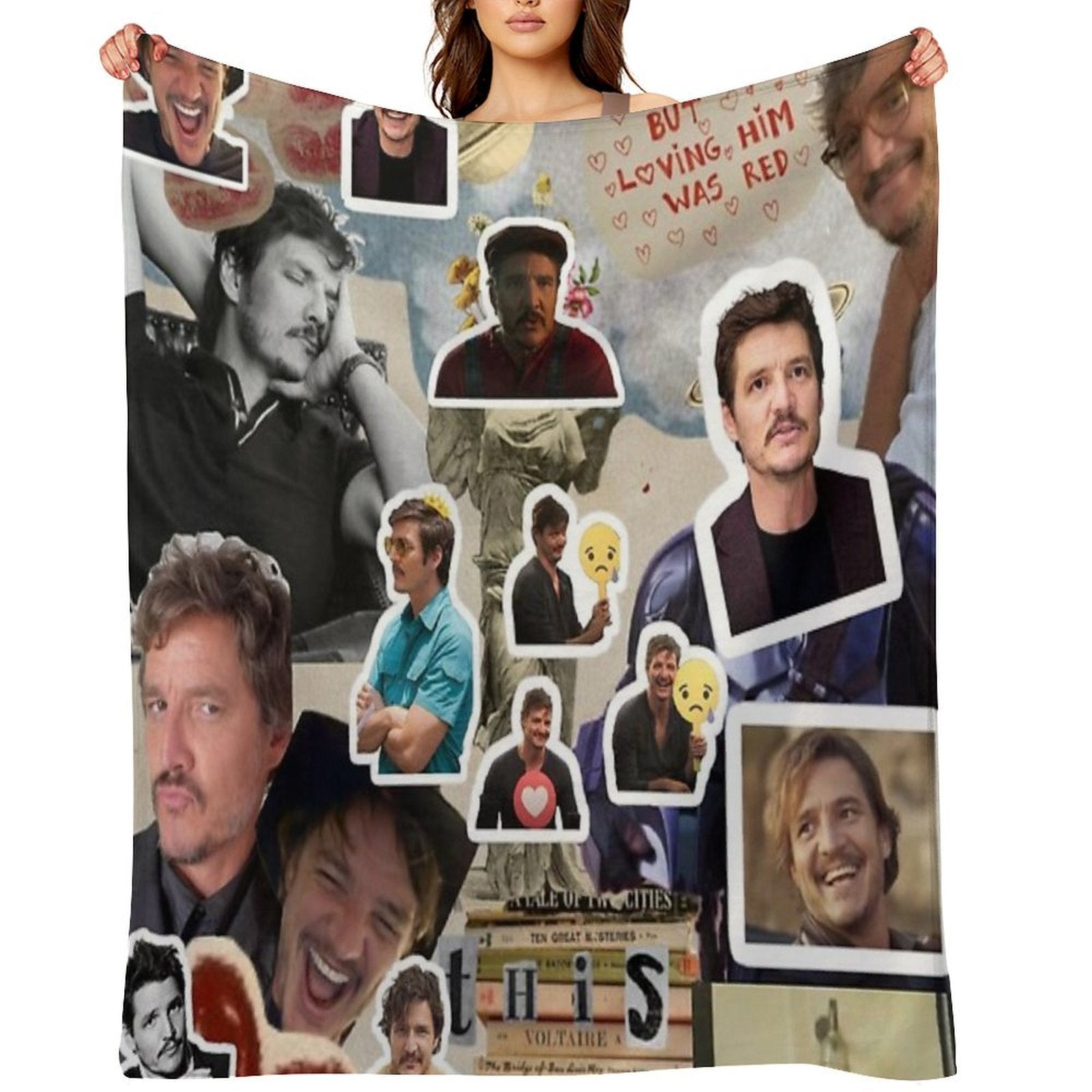Pedro Pascal Photo Collage Easy Care Throw Blanket