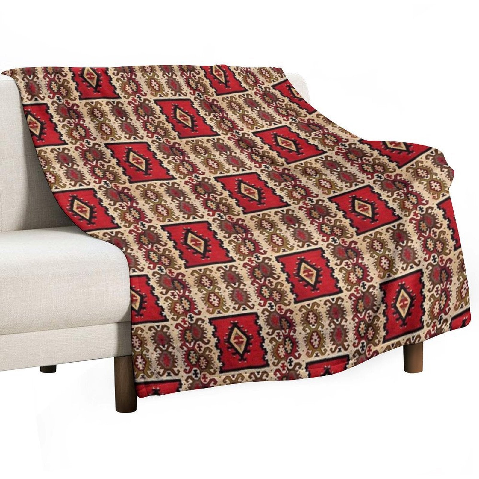 Bosnian Rug,pattern Wrinkle-free Throw Blanket